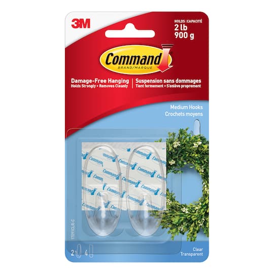 12 Pack: Command&#x2122; Clear Hooks